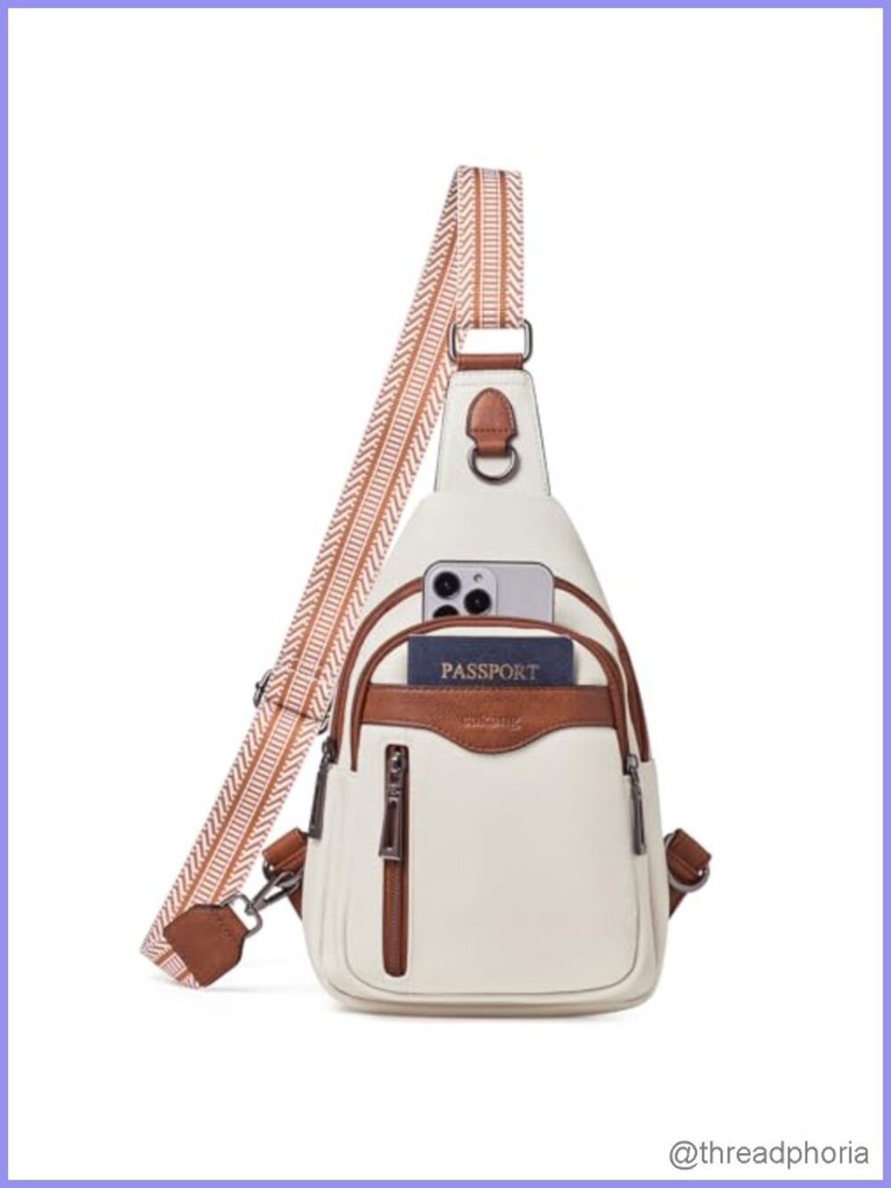 Women's Vegan Leather Sling Bag Crossbody Purse Travel Daypack Fanny Pack